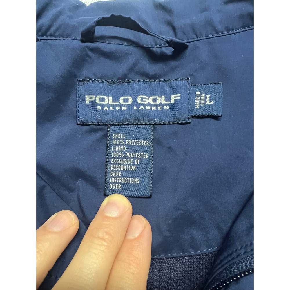 Polo Golf Ralph Lauren Quail Hollow Championship Windbreaker Navy Blue Mens L - Picture 4 of 13
